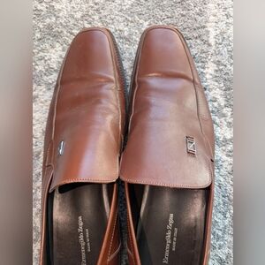 Ermenegildo Zegna Brown Leather Loafers